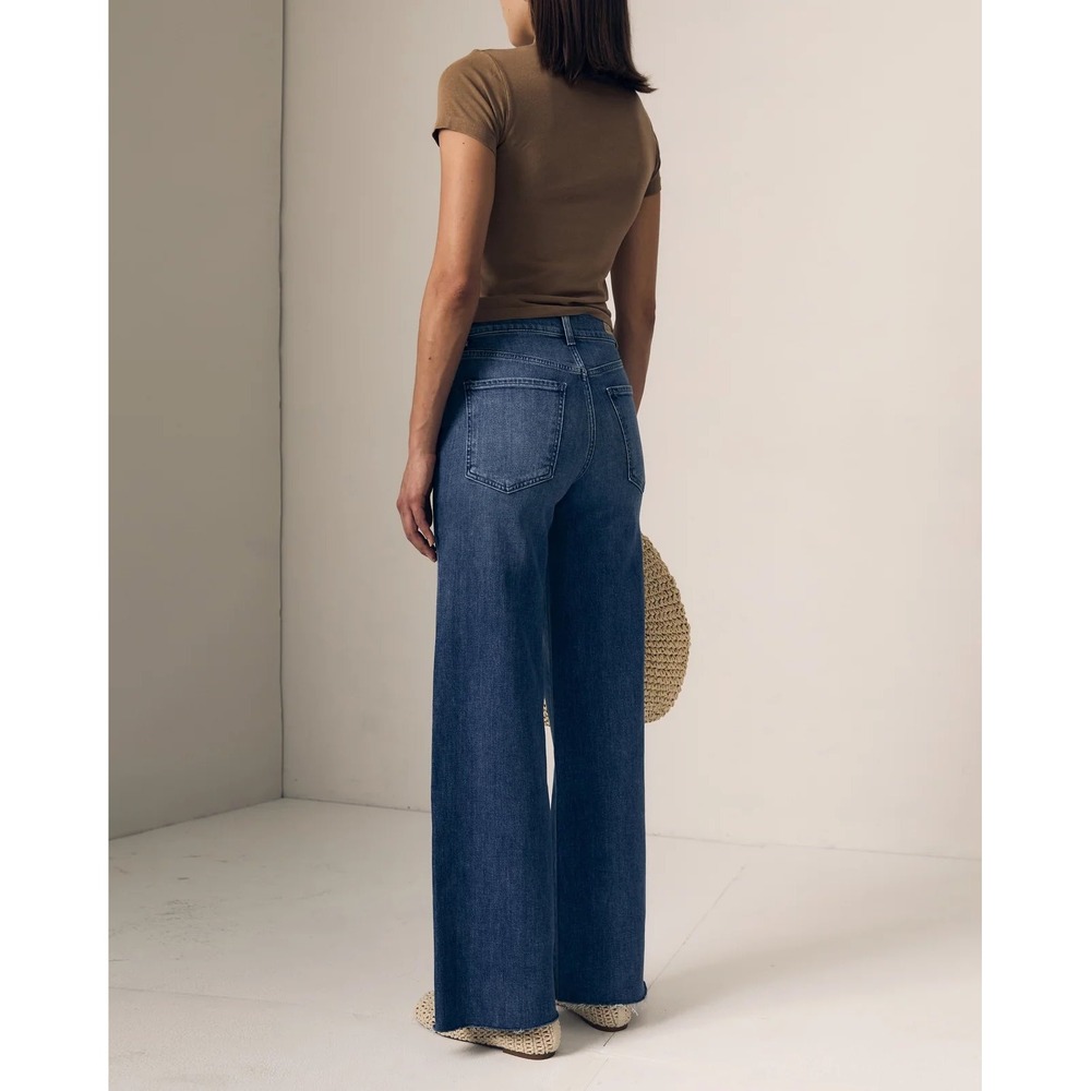 Le Jean | Column Jean Wide Leg Dark Wash Size 28/6 Classic Denim Indigo - Picture 3 of 16